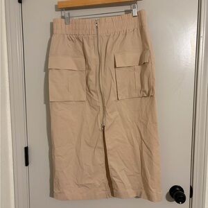 Abercrombie & Fitch Cargo Beige Skirt with Zipper
